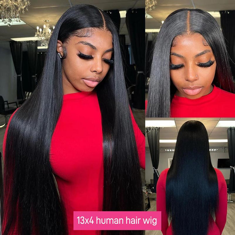 [Wear &amp; Go] Perruque Air soyeuse droite 13x4 HD Lace Wigs 14A cheveux vierges
