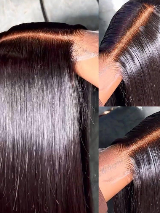 Kisslove Hair Double Drawn Blunt Cut 2x6 Lace Closure Short Bob Wig Glueless Straight Hair Bob Wigs