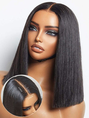 Kisslove Hair Double Drawn Blunt Cut 2x6 Lace Closure Short Bob Wig Glueless Straight Hair Bob Wigs - KissLove Hair