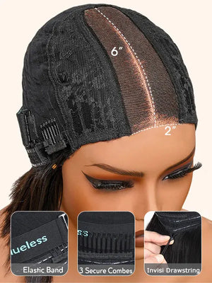 BOGO Double Drawn Blunt Cut 2x6 Lace Glueless Straight Hair Bob Wigs - KissLove Hair