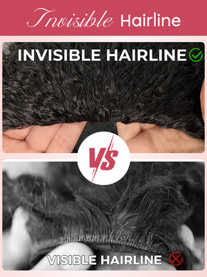 [3 In 1 Half Wig] 4C Kinky Edge Afro Curly Flip Over Pull Go Drawstring Protective Half Wig Beginner Friendly - KissLove Hair