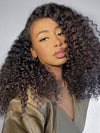 [3 In 1 Half Wig] Flip Over 4C Kinky Edge Glueless Water Wave Invisi Drawstring Ready To Go Wig
