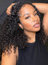 [3 In 1 Half Wig] Flip Over 4C Kinky Edge Glueless Water Wave Invisi Drawstring Ready To Go Wig