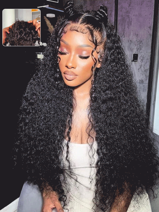 Kisslove Invisi-Drawstring Cap 360 Lace Wig Deep Wave Glueless Human Hair Wigs - Kisslove Hair