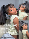 KissLove Glueless Invisi-Drawstring 360 Lace Wig Body Wave Pre Everything Kinky Edge Lace Frontal Wigs - KissLove Hair