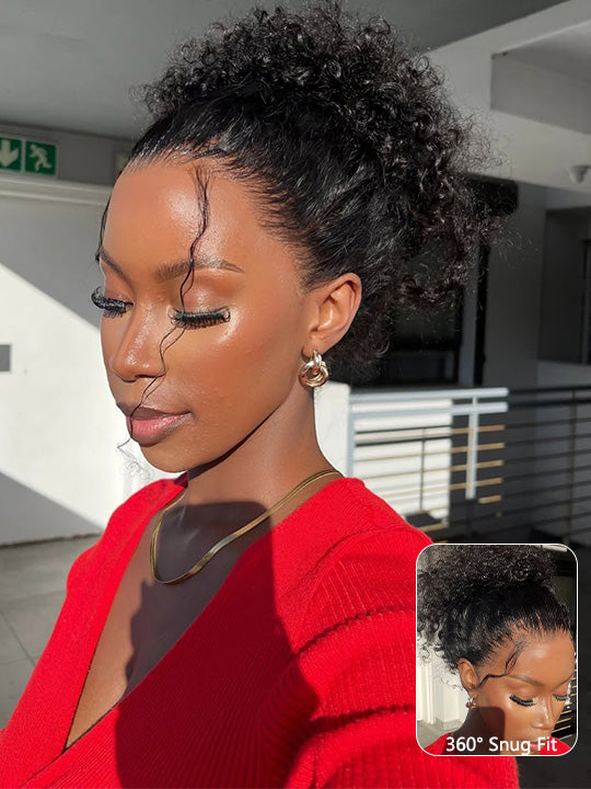 Kisslove Invisi-Drawstring Deep Wave 360 Lace Wig Pre Everything Deep Curly Hair Glueless Wigs - Kisslove Hair