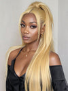 Kisslove 613 Blonde Straight Hair Invisi-Drawstring 360 Lace Frontal Wig Glueless Colored Human Hair Wig