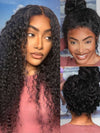 Kisslove Invisi-Drawstring Deep Wave 360 Lace Wig Pre Everything Deep Curly Hair Glueless Wigs - Kisslove Hair