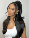 Kisslove Beginner Friendly Snug Fit 360 Lace Frontal Wig Bone Straight Hair Wigs With Invisi-Drawstring - Kisslove Hair
