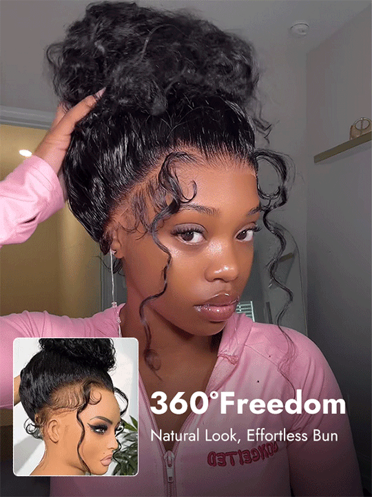 Kisslove Hair Body Wave Invisi-Drawstring 360 Lace Wig Pre Everything Glueless Lace Frontal Wigs