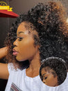 [4C Wig] Kinky Edges Hairline Jerry Curly 13x4 13x6 HD Transparent Lace Wigs - KissLove Hair