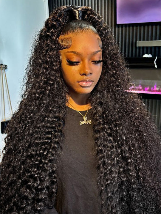13x6 Lace Frontal Wig Deep Wave 36 38 40 Inch Ear to Ear Full Lace Frontal Long Human Hair Wigs - KissLove Hair