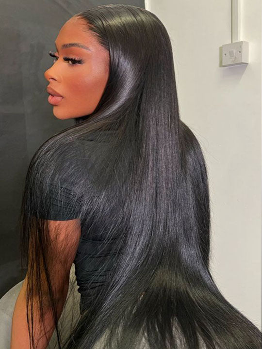 40 Inch 13x6 HD Full Lace frontal Wig Long Straight Human Hair Wigs Real HD Lace Wig