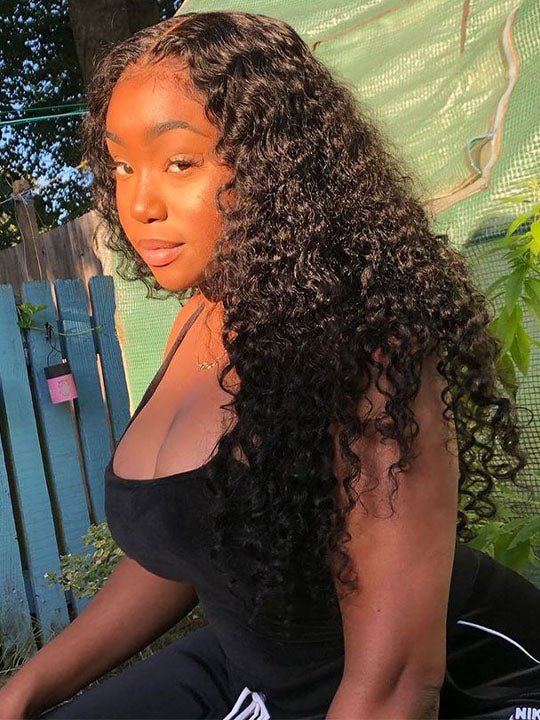Double Drawn 5*5 HD Lace Wigs Deep Wave 14A Brazilian Virgin Human Hair Closure Wig - Kisslove Hair