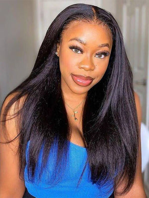 [Clearance Sale] Kinky Straight Hair 13x6/6x4.5 Lace Frontal Wig
