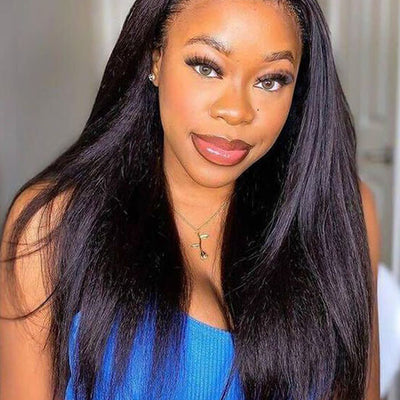 [Clearance Sale] Kinky Straight Hair 13x6/6x4.5 Lace Frontal Wig