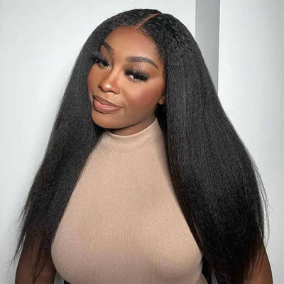 Clearance Kinky Straight Lace Front Wig With Kinky Edges- KissLove Hair