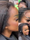 [4C Wig] Kinky Edges 13x4 13x6 HD Lace Frontal Wig Kinky Straight Human Hair Wigs - KissLove Hair