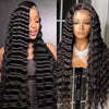 Crimped Hair 5*5 HD Lace Wig Loose Deep Wave 14A Brazilian Virgin Human Hair Wigs - Kisslove Hair