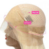 613 Blonde Hair Wig 360 HD Lace Frontal Human Hair Wigs Brazilian Straight Hair - KissLove Hair