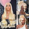 613 Blonde Hair Wig 360 HD Lace Frontal Human Hair Wigs Brazilian Straight Hair - KissLove Hair