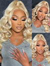 613 Blonde 13x6 Lace Frontal Wig Glueless Bone Straight / 3D Body Wave / Deep Wave Pull Go Drawstring Wig - KissLove Hair