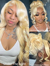 613 Blonde 13x6 Lace Frontal Wig Glueless Bone Straight / 3D Body Wave / Deep Wave Pull Go Drawstring Wig - KissLove Hair