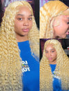 613 Blonde Hair 13x6 HD Lace Front Wig Deep Wave Pre Plucked Bye Bye Knots Wig - KissLove Hair