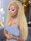 613 Blonde Hair 13x6 HD Lace Front Wig Deep Wave Pre Plucked Bye Bye Knots Wig - KissLove Hair