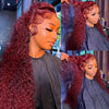 [Air Wig] 99J Burgundy 13x4 Lace Wig Deep Curly Human Hair