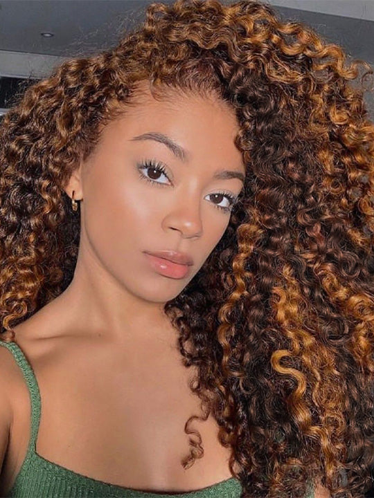 Kisslove Hair Burmese Curly 360 Lace Wig Pre Everything Invisi Drawstring Colored Human Hair Wigs - Kisslove Hair