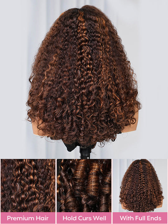 Kisslove Hair Burmese Curly 360 Lace Wig Pre Everything Invisi Drawstring Colored Human Hair Wigs