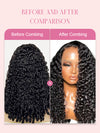Kisslove Burmese Curly Hair 13x6 Full Lace Frontal Wig Pre Plucked Pull Go Drawstring Wig 250% Density