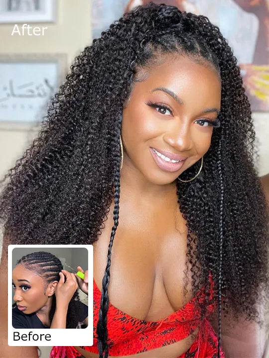 Brazilian Afro Kinky Curly Knotless Crochet Human Hair Extensions For Boho Braiding - KissLove Hair
