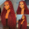 [Air Wig] 99J Burgundy 13x4 Lace Wig Deep Curly Human Hair