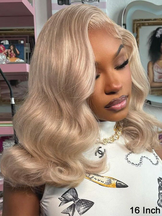 Body Wave Ash Blonde 13x4 HD Lace Frontal Human Hair Wigs