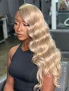 13x6 HD Lace Front Wig Ash Blonde Hair 3D Body Wave 100% Human Hair Wigs