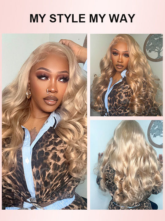 [Vente flash] Cheveux blonds cendrés 13x4 HD Lace Front perruques de cheveux humains
