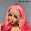 Barbie Pink Ombre Wig 3D Body Wave 13x4 HD Lace Human Hair Wigs - KissLove Hair