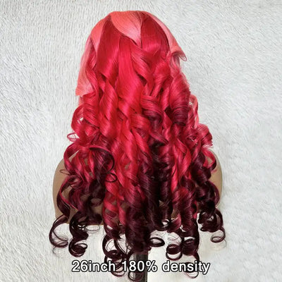 Barbie Pink Ombre Wig 3D Body Wave 13x4 HD Lace Human Hair Wigs - KissLove Hair
