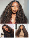 Highlight Wig Deep Wave Full 13x6 Lace Frontal Virgin Human Hair Wigs - KissLove Hair