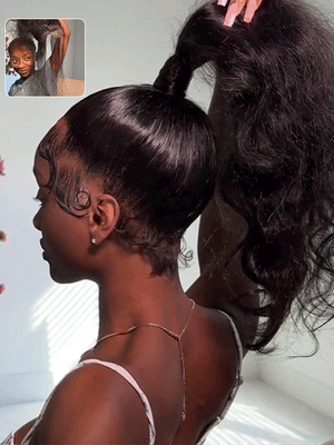 KissLove Glueless Invisi-Drawstring 360 Lace Wig Body Wave Pre Everything Kinky Edge Lace Frontal Wigs - KissLove Hair