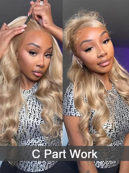 Body Wave Ash Blonde 13x4 HD Lace Frontal Human Hair Wigs