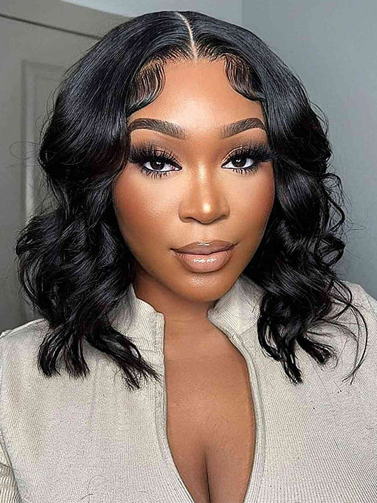 [Wear & Go] Pre-everything 3D Body Wave Bob Wig Bleached Knots Glueless Short Bob Wig