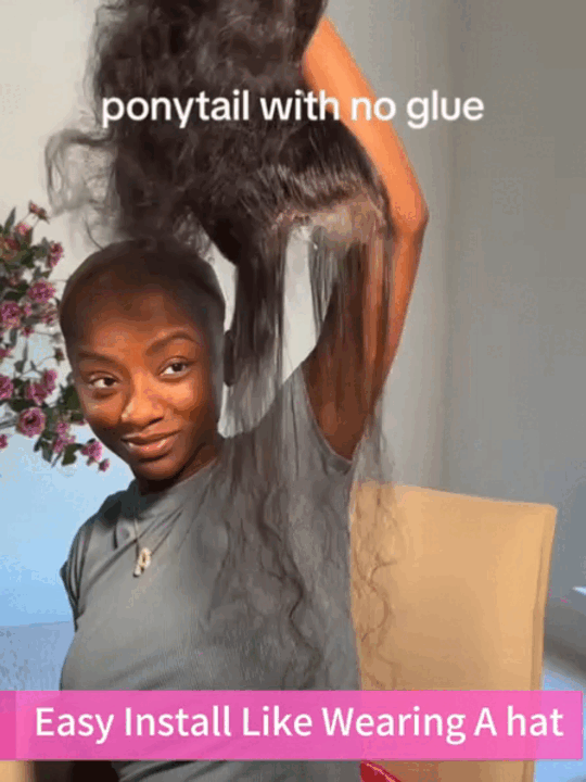 KissLove Glueless Invisi-Drawstring 360 Lace Wig Body Wave Pre Everything Kinky Edge Lace Frontal Wigs - KissLove Hair
