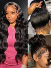 KissLove Glueless Invisi-Drawstring 360 Lace Wig Body Wave Pre Everything Kinky Edge Lace Frontal Wigs - KissLove Hair