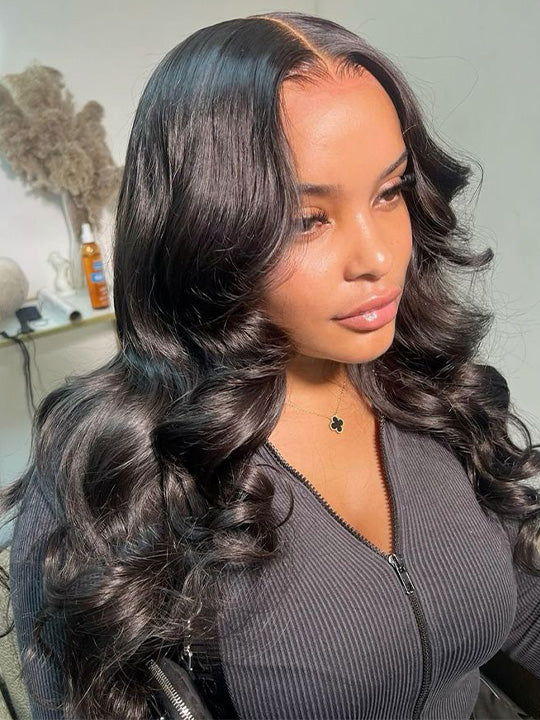 Kisslove Hair Layered Loose Body Wave Wig With Invisi Drawstring 7x5 Glueless Lace Wig