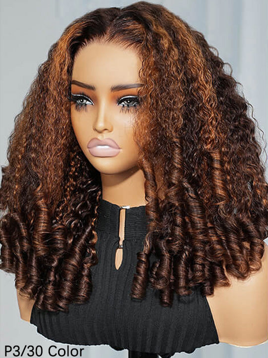Kisslove Hair Burmese Curly 360 Lace Wig Pre Everything Invisi Drawstring Colored Human Hair Wigs