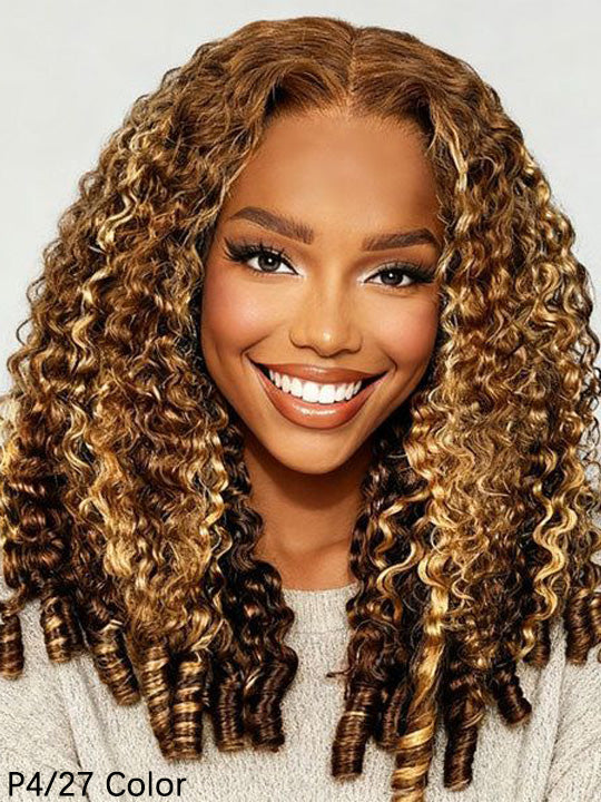 Kisslove Hair Burmese Curly 360 Lace Wig Pre Everything Invisi Drawstring Colored Human Hair Wigs