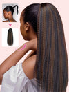 Extensions de cheveux humains soyeux de queue de cheval Extension de cheveux droits pour les femmes